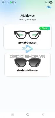 Select your Rokid Glasses model to pair in the Hi Rokid app