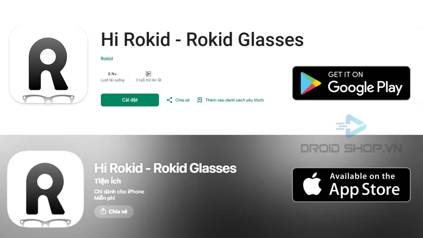 Hi Rokid app available on the App Store and Google Play