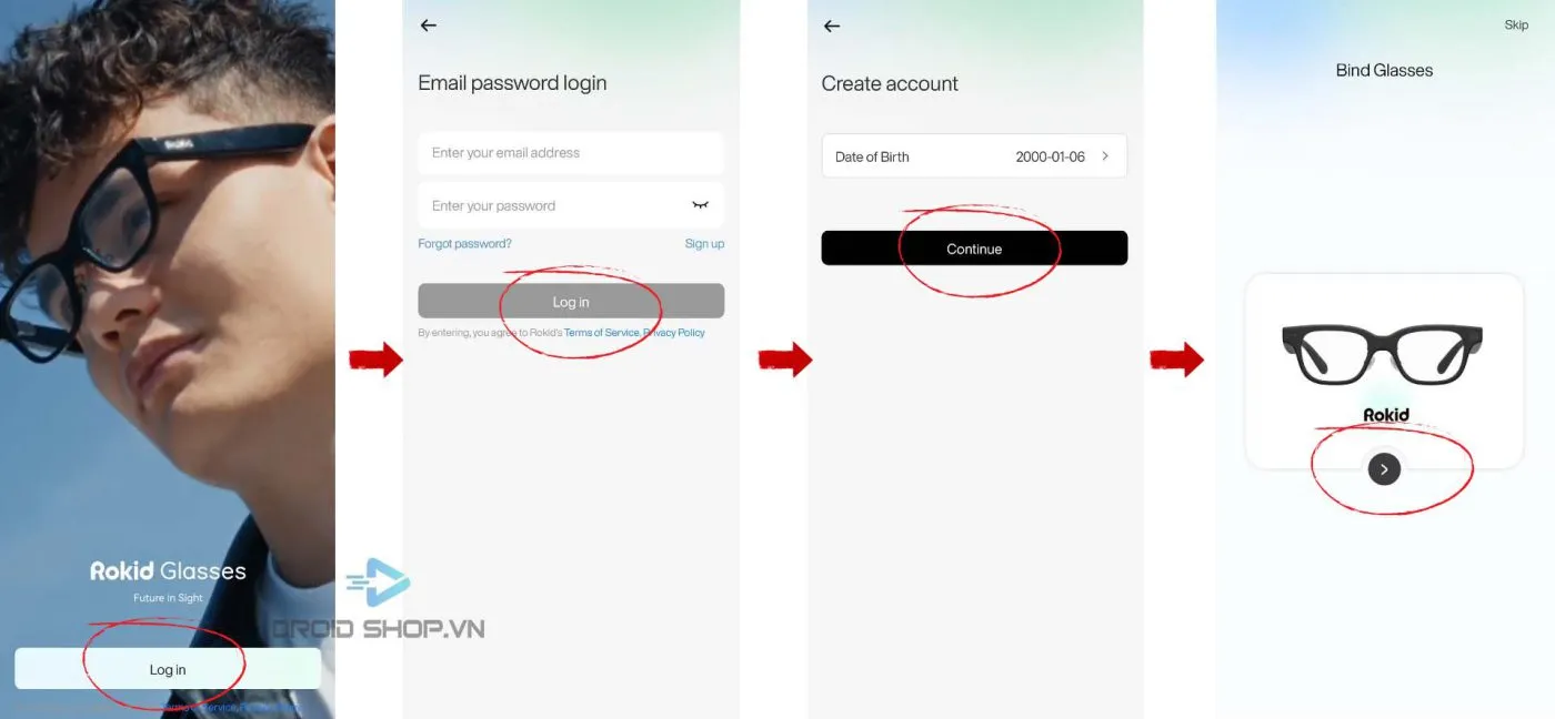 Create an account and sign in to the Hi Rokid app