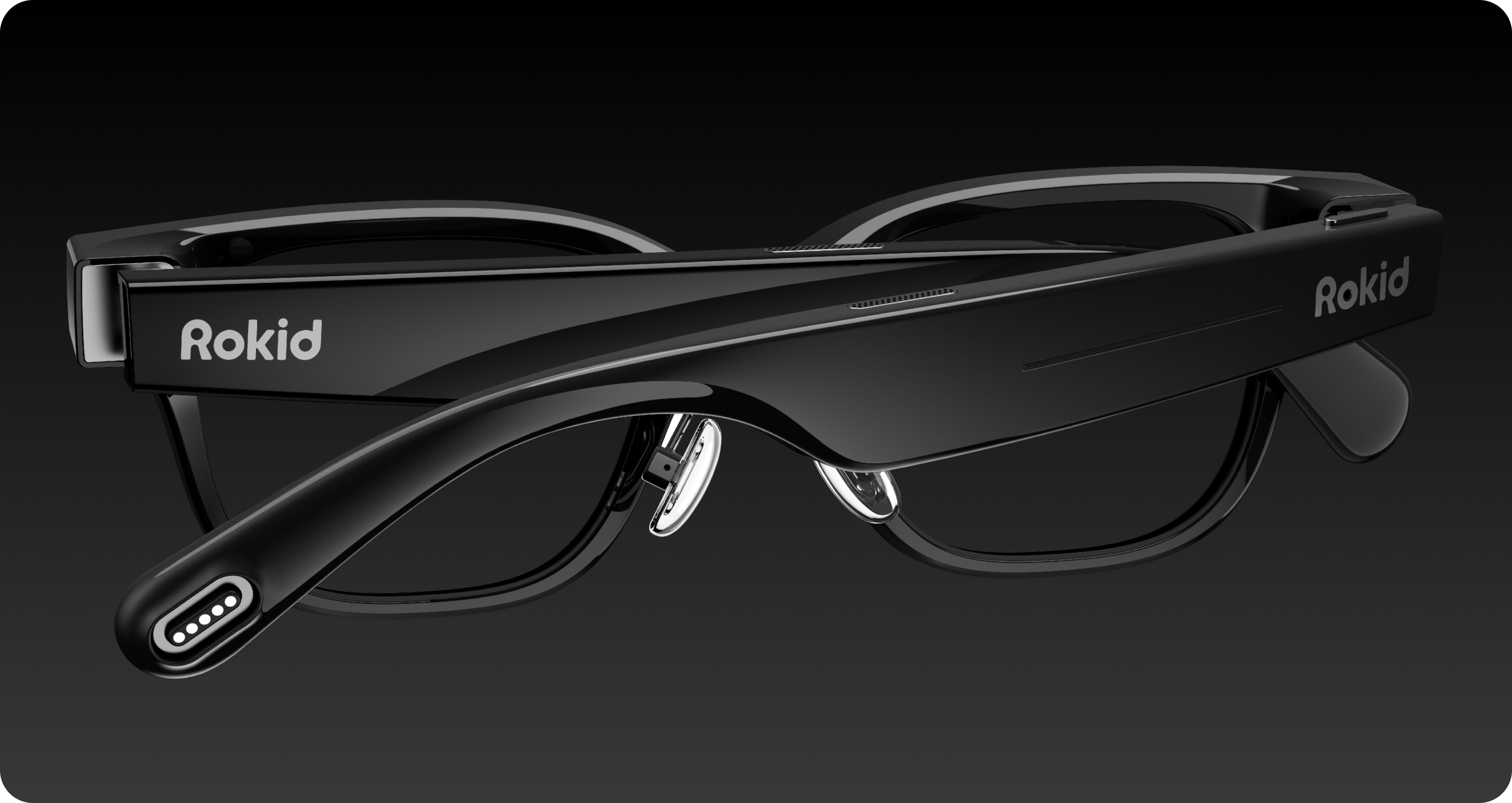 Rokid Glasses audio — dual directional speakers, 4-mic array