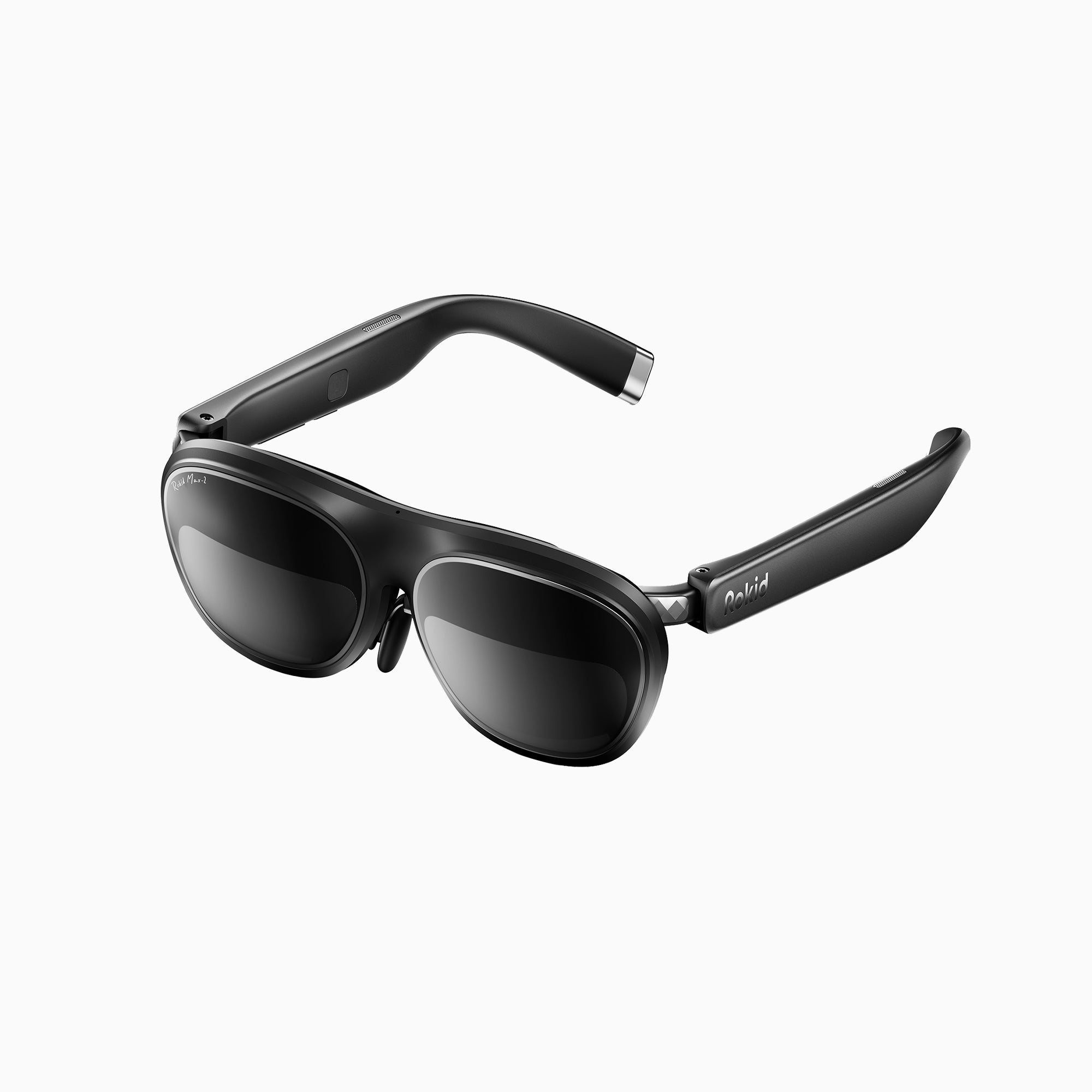 Complete Rokid Max 2 package — glasses, cable, carry case
